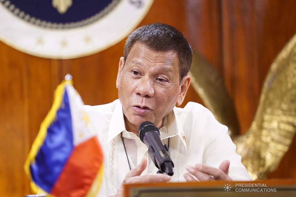 President Rodrigo Roa Duterte delivers his remarks as he joins several world leaders, representatives from the United Nations (UN) and international organizations during the Aqaba Process Virtual Meeting on Coronavirus Disease 2019 (COVID-19) Response hosted by the Hashemite Kingdom of Jordan via video conference at the Malago Clubhouse in MalacaÃ±ang on September 2, 2020.  KING RODRIGUEZ/PRESIDENTIAL PHOTOS