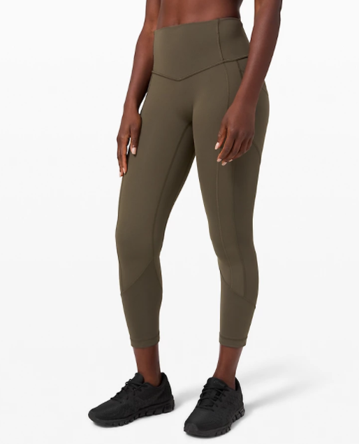 Lululemon All the Right Places Crop in dark olive