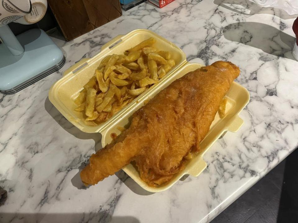 Swindon Advertiser: The shape of fish and chips from Mr Cod in Swindon.