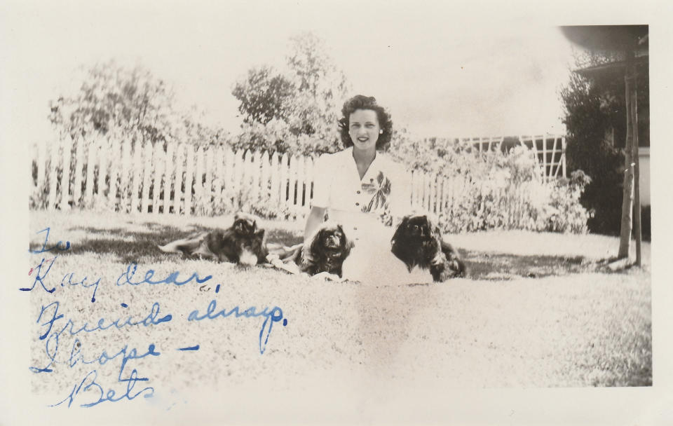 Betty White with her dogs