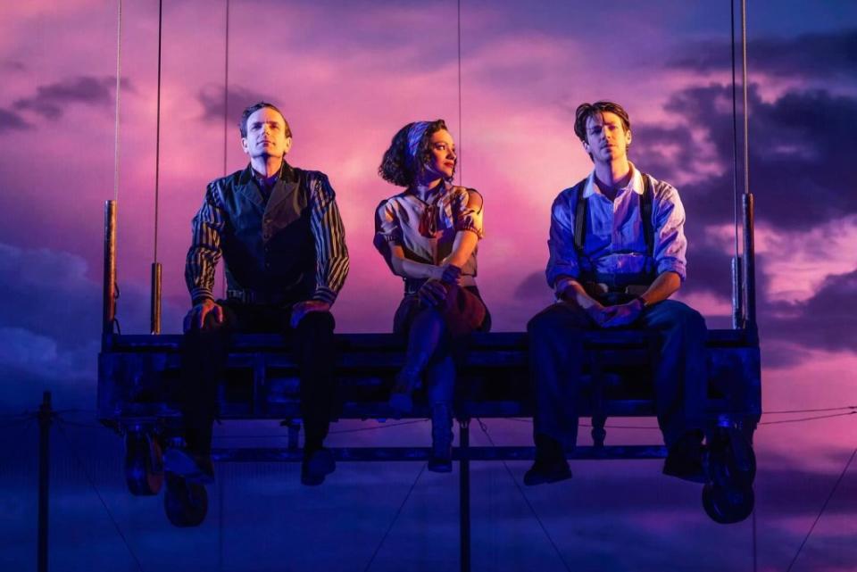 Paul Alexander Nolan, Isabelle McCalla and Grant Gustin star in “Water for Elephants” on Broadway. @murphymade