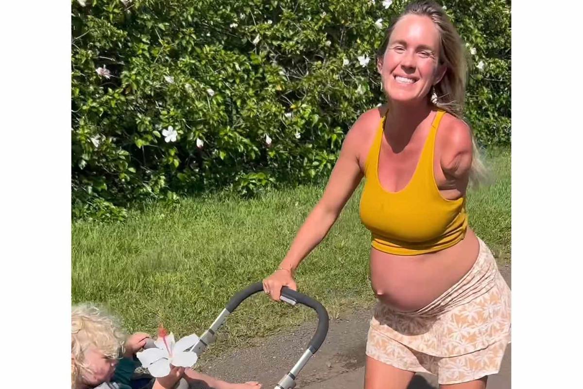 pregnant-bethany-hamilton-rollerblades-while-pushing-son-in-stroller