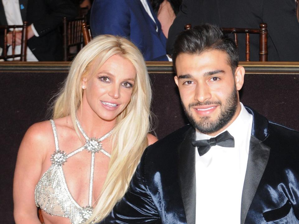 Britney Spears and Sam Asghari (Getty Images for GLAAD)