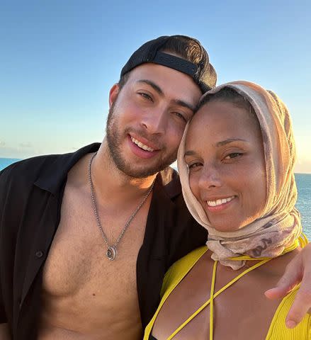 <p>Cole Cook Instagram</p> Alicia Keys and her brother Cole Cook take a selfie.