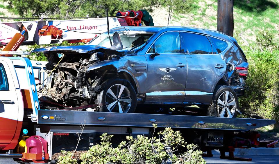 Tiger Woods' car crash in Feb. 2021