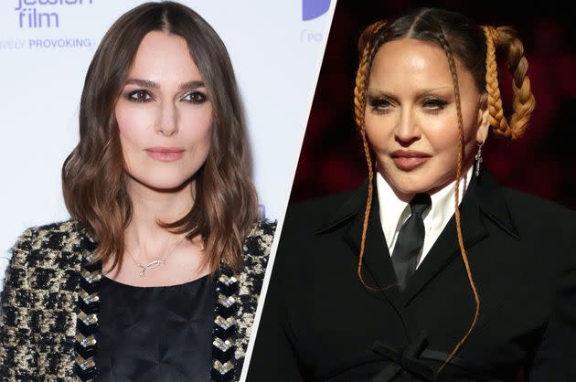 (L-R) Keira Knightley and Madonna