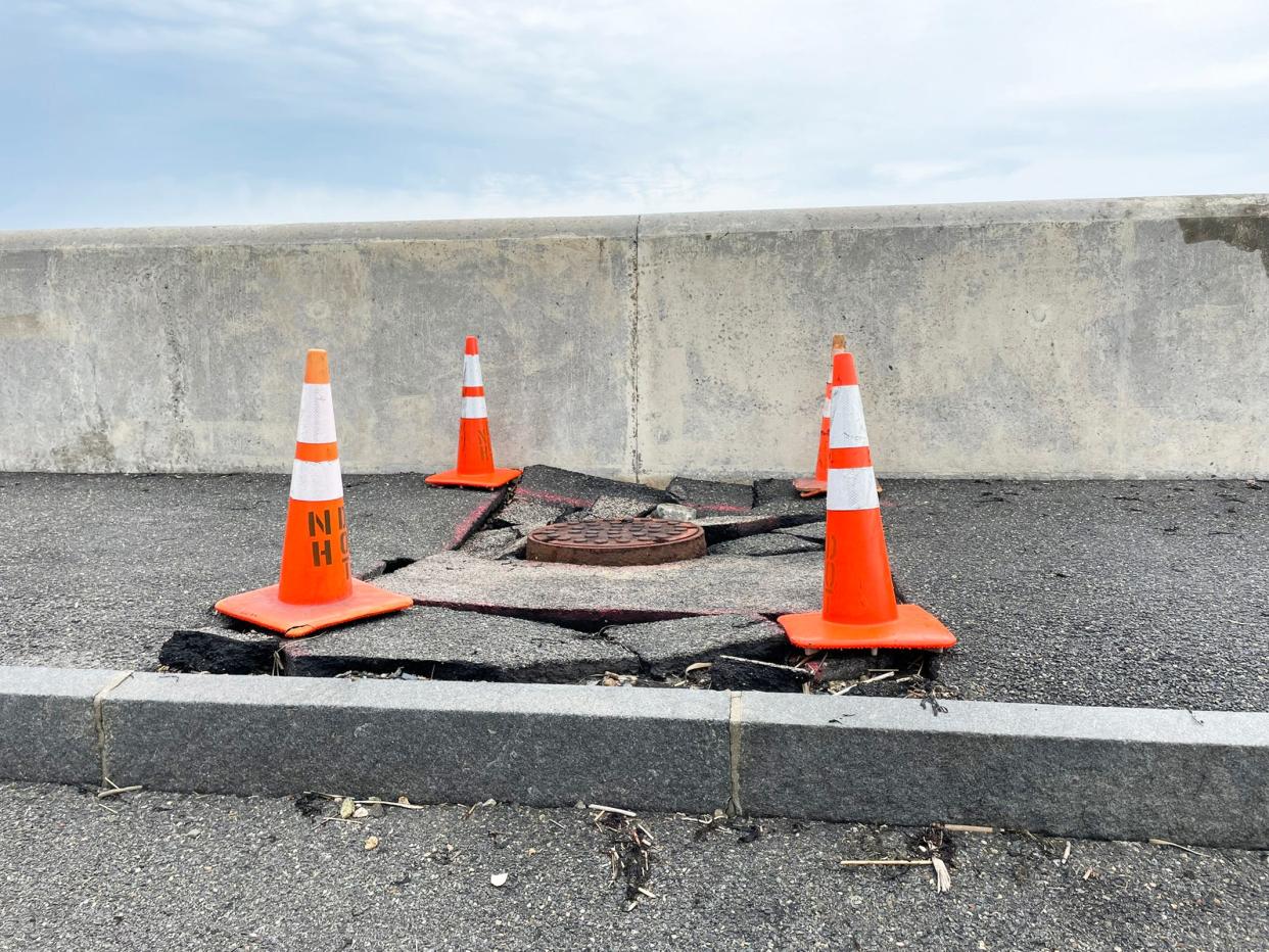 New Hampshire Department of Transportation District 6 Principal Engineer Brian Schutt said sinkholes and other damage along Ocean Boulevard will be fixed before Memorial Day. The damage was caused by two storms that occurred Jan. 10 and 13.