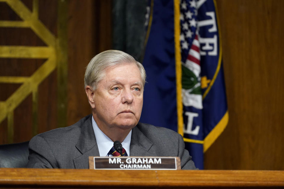 Sen. Lindsey Graham (R-S.C.) has decided it is a better idea to fuel lies about President Donald Trump losing reelection due to fraud instead of supporting democratic institutions like free and fair elections. (Photo: Susan Walsh - Pool/Getty Images)