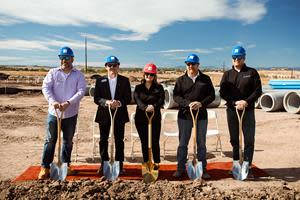 Pictured from left to right: President and CEO of the Parker Chamber of Commerce TJ Sullivan; Parker Mayor Jeff Toborg; CEO of HDG Erin Shvetzoff Hennessey; Partner of Ellipsis Mike Mattis; and, Senior Vice President – Finance of Invesque Quinn Haselhorst.