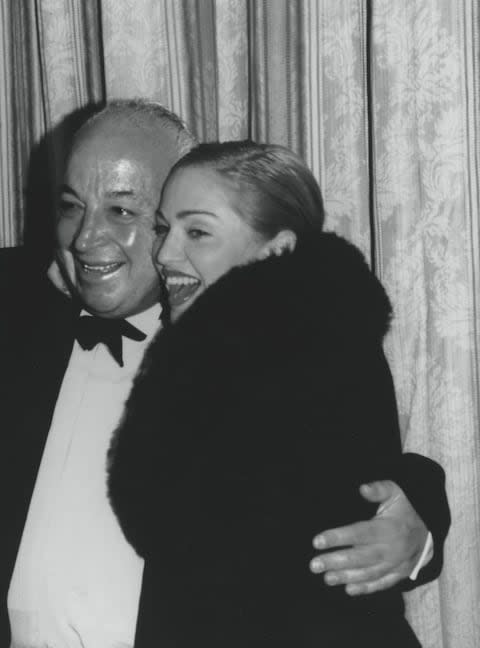 Seymour Stein with Madonna in 1996