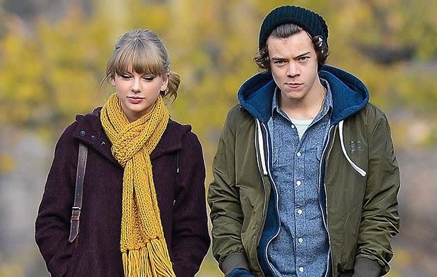 Taylor pictured with Harry Styles in 2012. Photo: Getty Images.