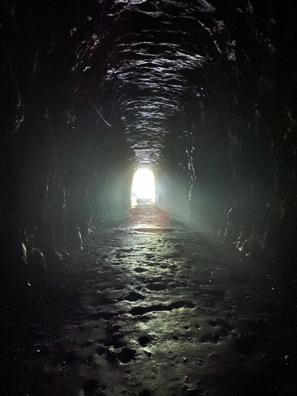 The Stumphouse tunnel is 25 feet high, 17 feet wide and extends just over 1,600 feet into the mountain.