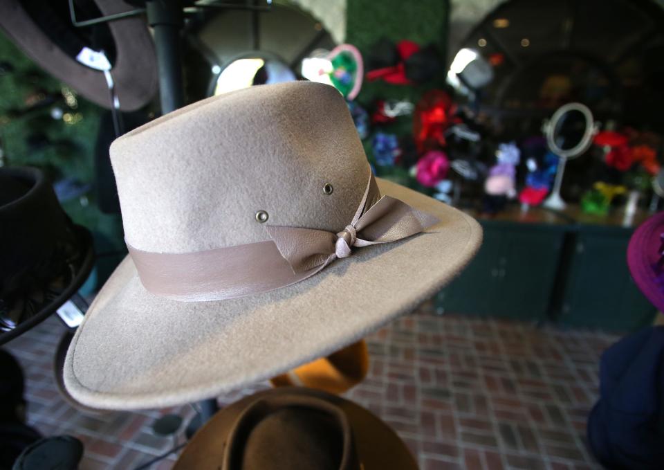 Hats for men and women for sale at Keeneland.
Oct. 19, 2022