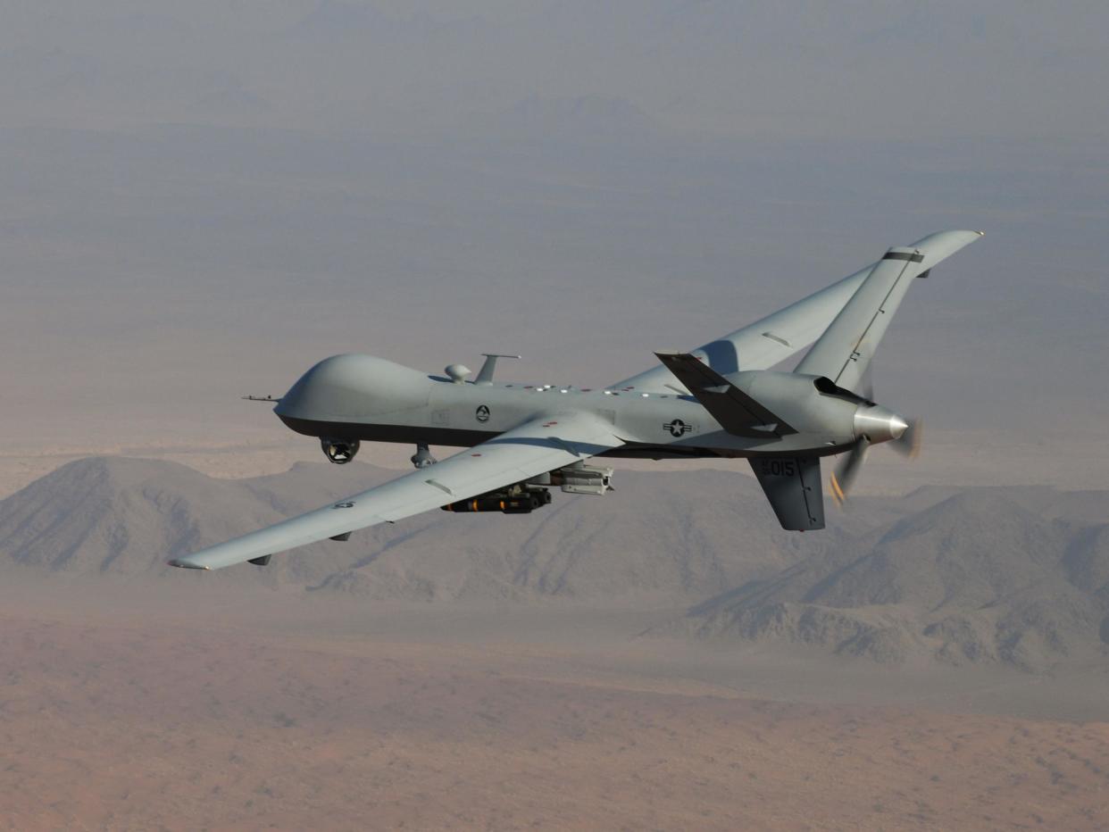 A US Air Force drone in flight over southern Afghanistan: Rex