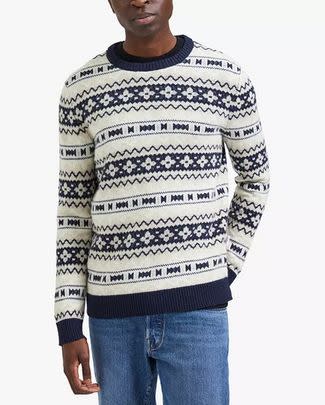 Go for a fair isle wool knit to keep it classy and understated