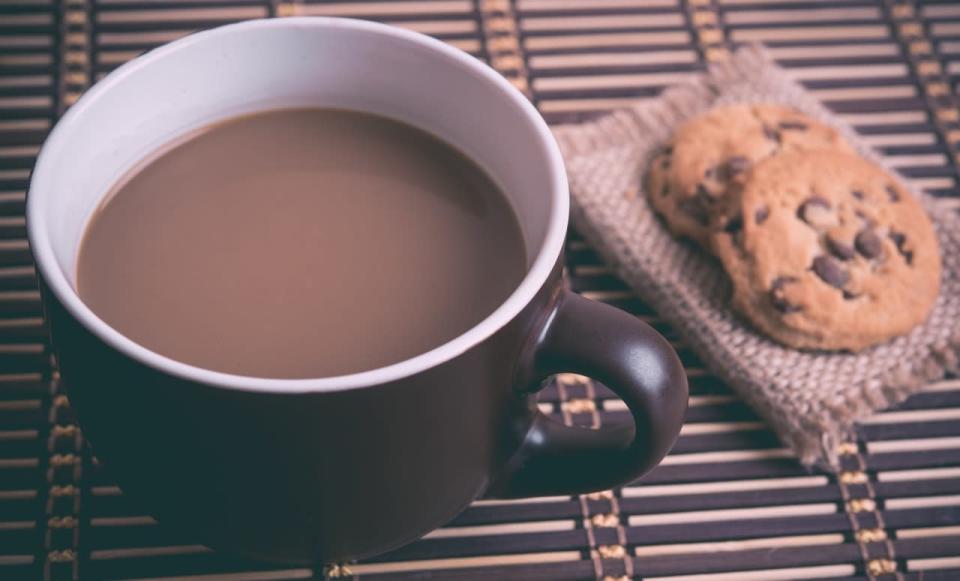 Add warm milk to a near-empty jar of Nutella and shake for a chocolatey drink