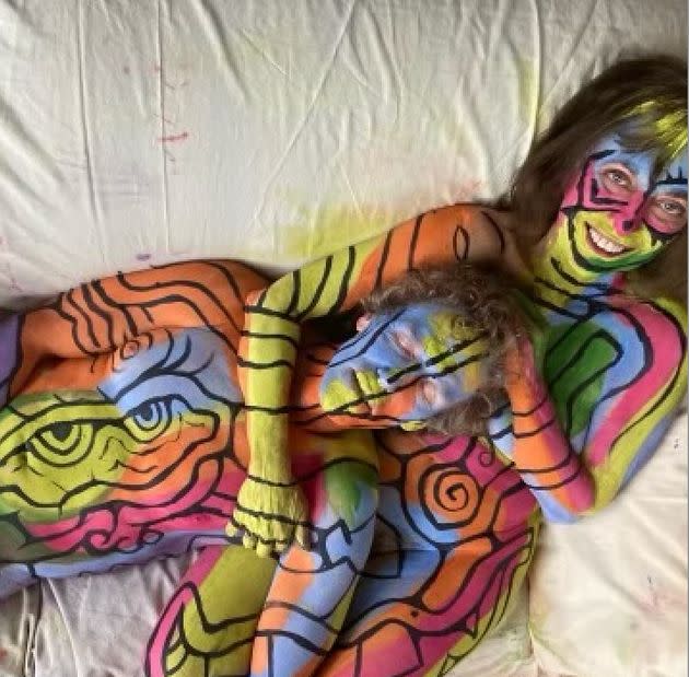 I Stripped Down For Nude Body Painting At Age 75 — And So Did My Husband.  Here's How It Felt.