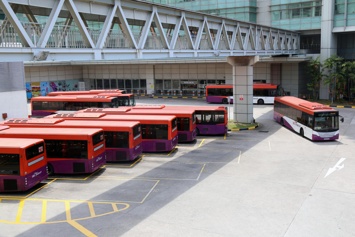 SBS Transit buses at an interchange in Singapore (Yahoo News Singapore file photo)