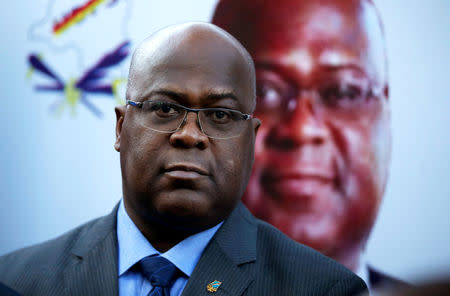 Felix Tshisekedi, leader of Congolese main opposition party, the Union for Democracy and Social Progress (UDPS), attends a news conference in Nairobi, Kenya November 23, 2018. REUTERS/Baz Ratner/Files