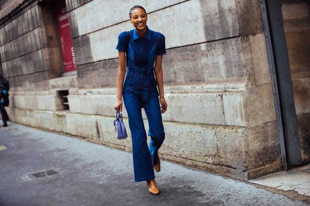 A Denim Jumpsuit with a French Twist - Jeans and a Teacup