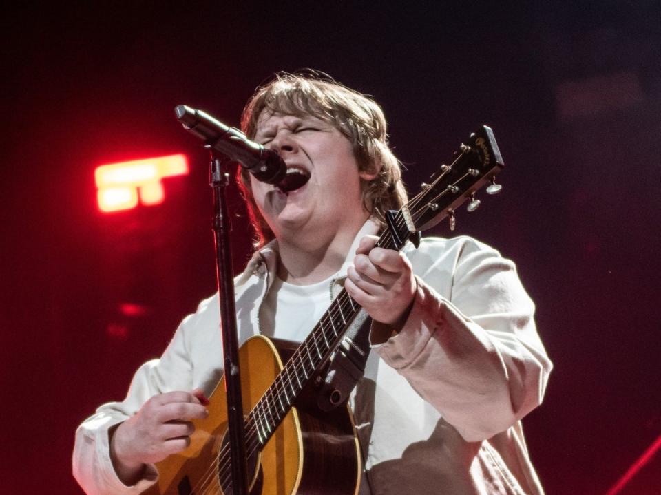 Lewis Capaldi performing at the First Direct Arena in Leeds on 14 January 2023 (Shutterstock)