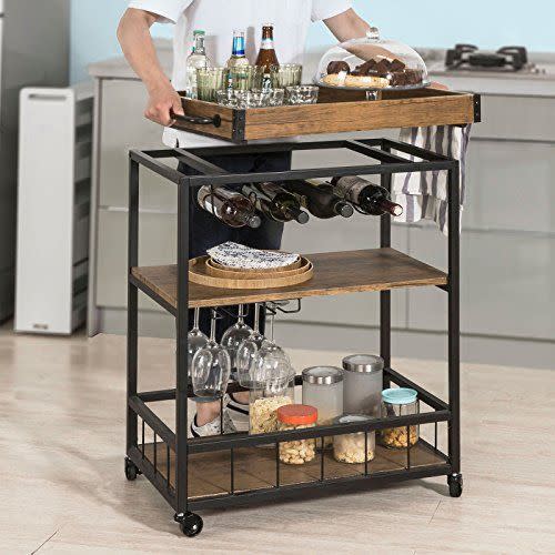 11) Haotian Bar Serving Cart