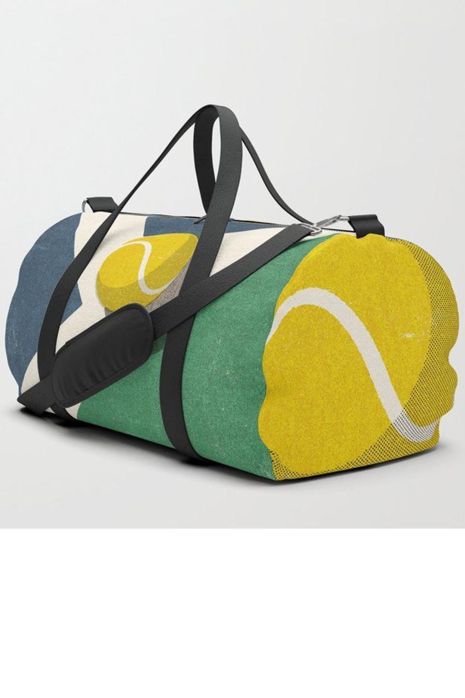 <p><strong>Society6</strong></p><p>society6.com</p><p><strong>$42.50</strong></p><p>You'll never lose track of all of your gear with this eye-catching sporty bag. </p>