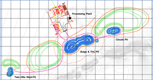 Design, Layout and Location of Process Plant, Pit and Waste Rock Dumps