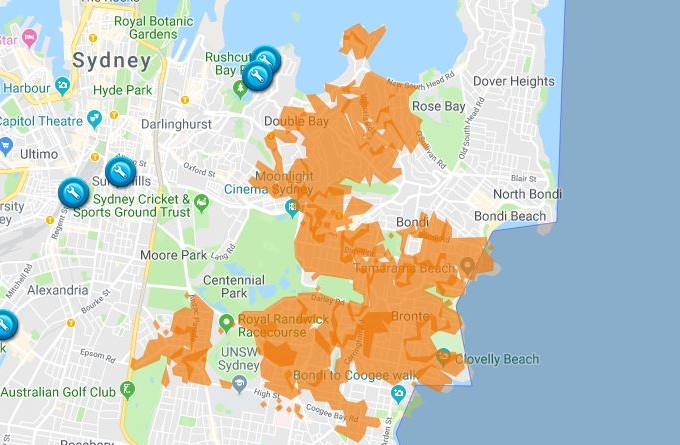 Homes in Syndey’s eastern suburbs were left without power on Thursday afternoon. Source: Ausgrid