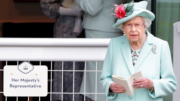 A rainha Elizabeth 2ª no Royal Ascot de 2021