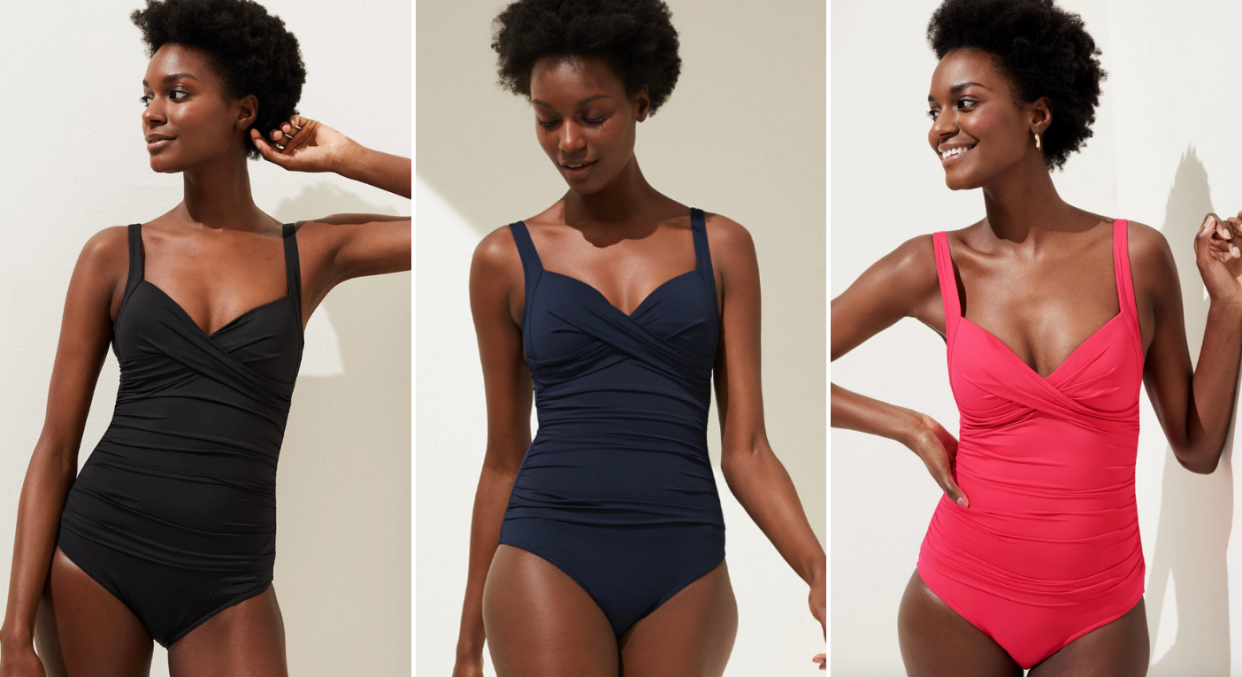 This tummy control swimsuit is flattering and affordable. (Marks & Spencer)