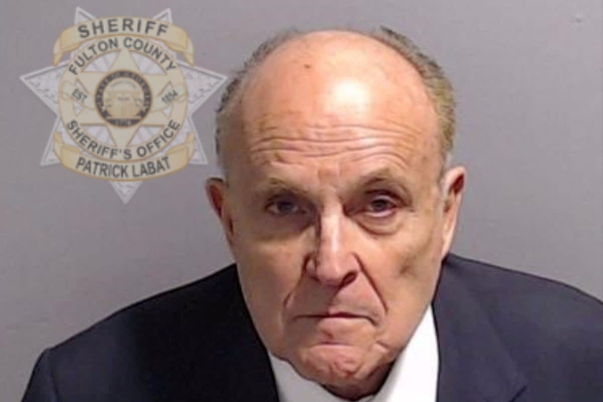 Rudy Giuliani’s Fulton County mug shot (Reuters)