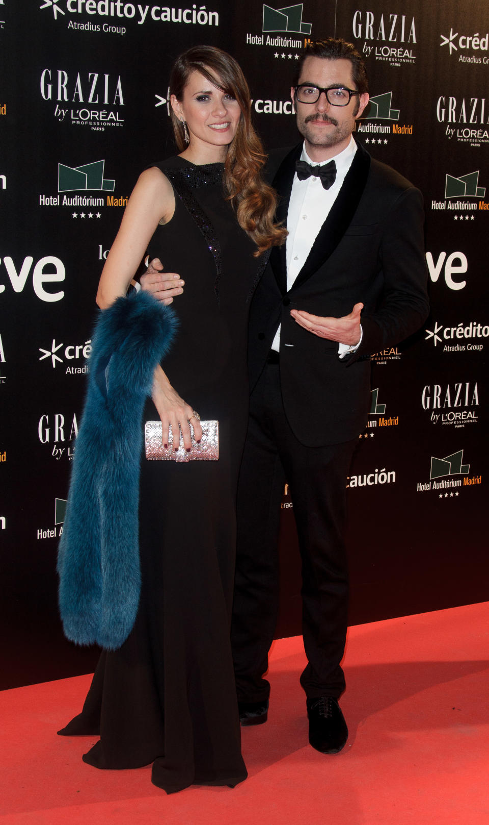 MADRID, SPAIN - FEBRUARY 09:  Actress Elena Ballesteros and Dani Mateo attend Goya Cinema Awards 2014 after party at Centro de Congresos Principe Felipe on February 9, 2014 in Madrid, Spain.  (Photo by Eduardo Parra/WireImage)