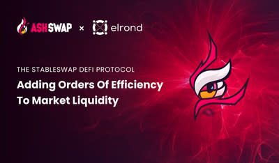 Elrond Announces Stable-Swap DeFi Protocol AshSwap As The Next Project On Maiar Launchpad (PRNewsfoto/Elrond)