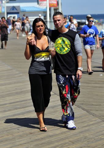 <p>William D. Bird/Everett Collection</p> Mike "The Situation" Sorrentino and Jenni "JWOWW" Farley on 'Jersey Shore' in 2010.