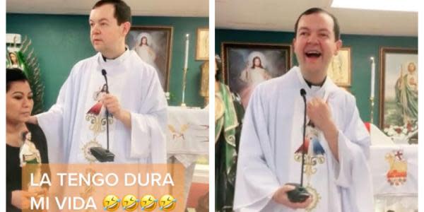 “La tengo dura, mi vida”, sacerdote confunde frase y se vuelve viral