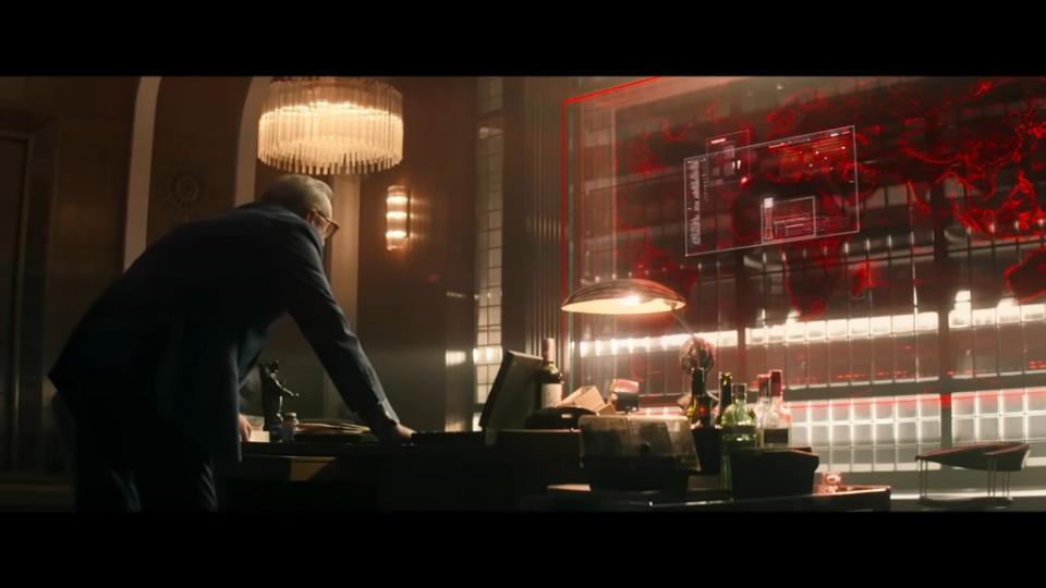 Ray Winstone in a scene from the 2021 MCU movie “Black Widow” starring Scarlett Johansson. Marvel Entertainment