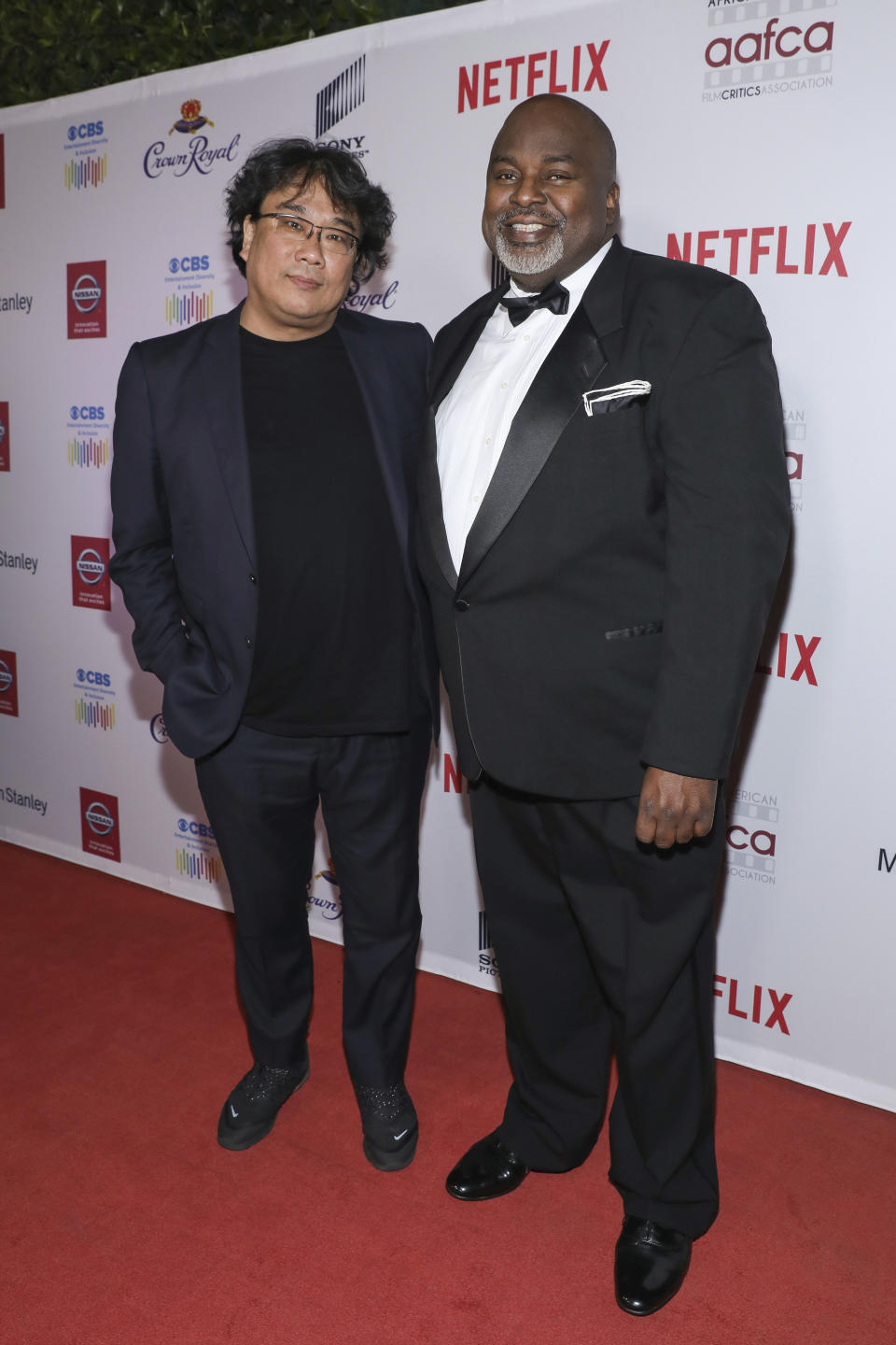 Bong Joon Ho and Gil Robertson attend the 11th Annual AAFCA Awards at the Taglyan Complex on Wednesday, Jan. 22, 2020, in Los Angeles. (Photo by Mark Von Holden /Invision/AP)