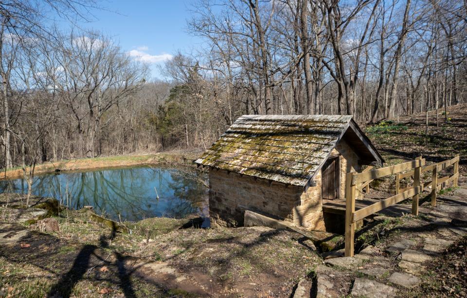 The spring house at the Blackacre State Nature Preserve and Historic Home. March 10, 2022
