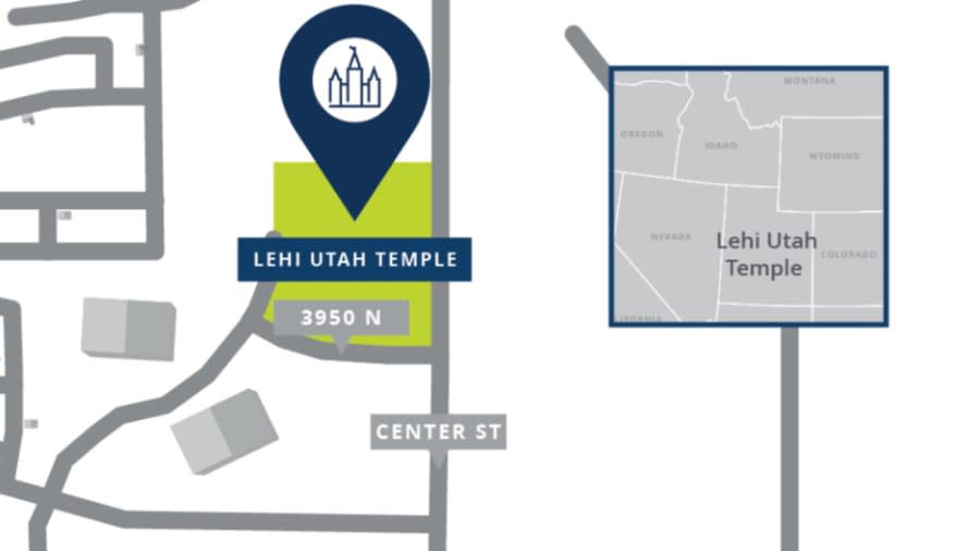 The Church of Jesus Christ of Latter-day Saints announced the site locations for its new temples. The Lehi Utah Temple was announced on April 7, 2024. (Church Newsroom)