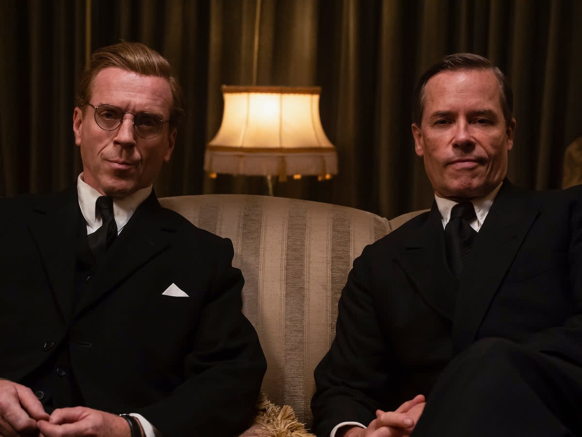 Damien Lewis (left) as Nicholas Elliott and Guy Pearce as Kim Philby in ‘A Spy Among Friends’  (Sam Taylor/Sony Pictures Television/Spectrum Originals/ITV)