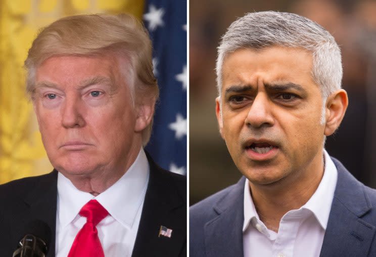 The London Mayor has hit back after the US president accused him of suggesting that people should not be 'alarmed' by terror attacks on the capital