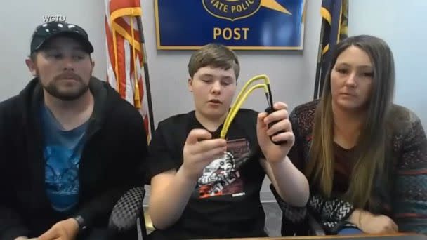 PHOTO: 13-year-old Owen Burns spoke about how he used a slingshot to prevent his 8-year-old sister from a suspected kidnapping. (WGTU)