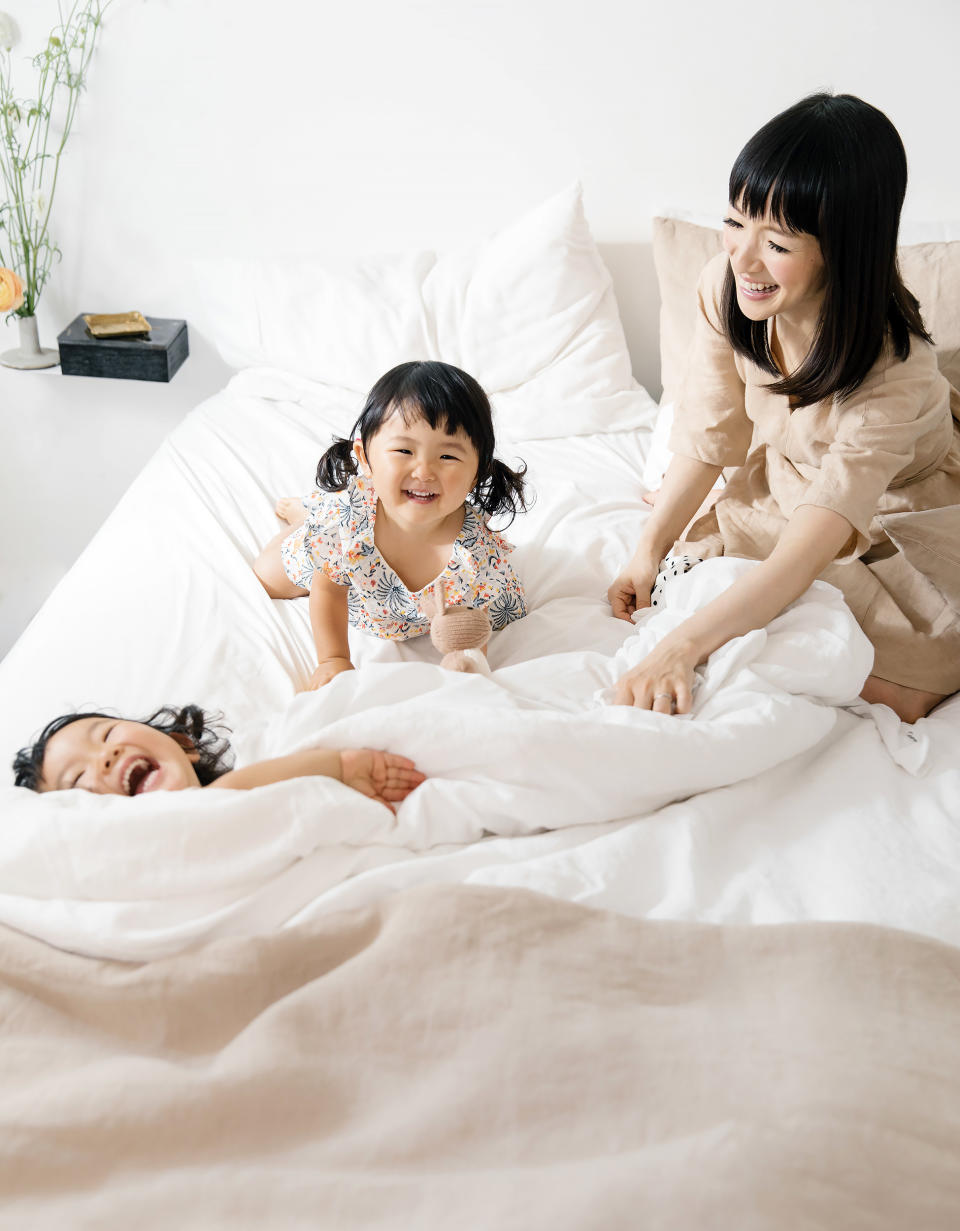 Marie Kondo is raising her two girls, Satsuki and Miko, to understand the power of being selective with what they keep.  (Courtesy KonMari by Marie Kondo)
