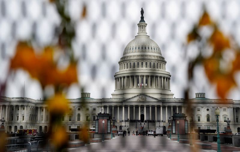 FILE PHOTO: Casket of slain U.S. Capitol Police officer William Evans arrives at the U.S. Capitol in Washington