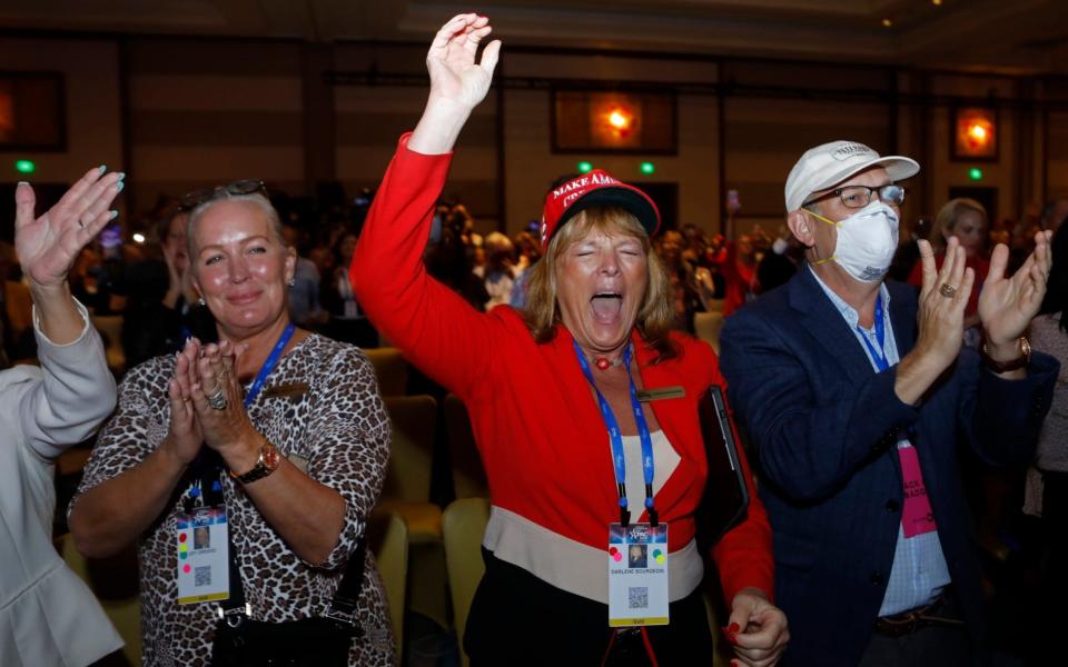 Supporters at the conference in Orlando - REUTERS