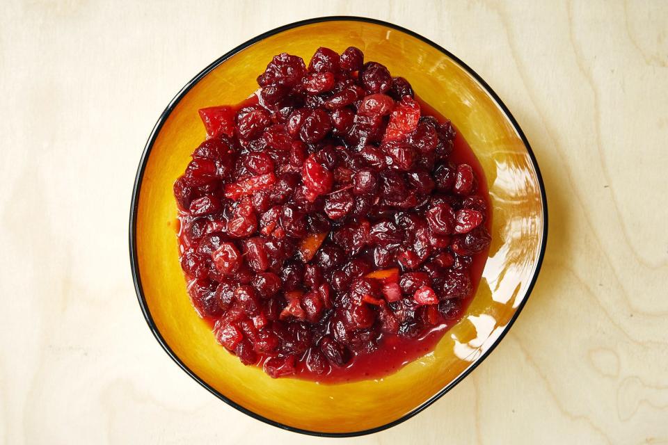 Cinnamon, allspice, and an orange team up with cranberries in this spin on the cranberry classic.