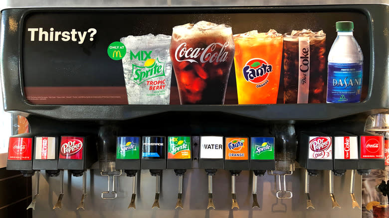 soda fountain at McDonald's