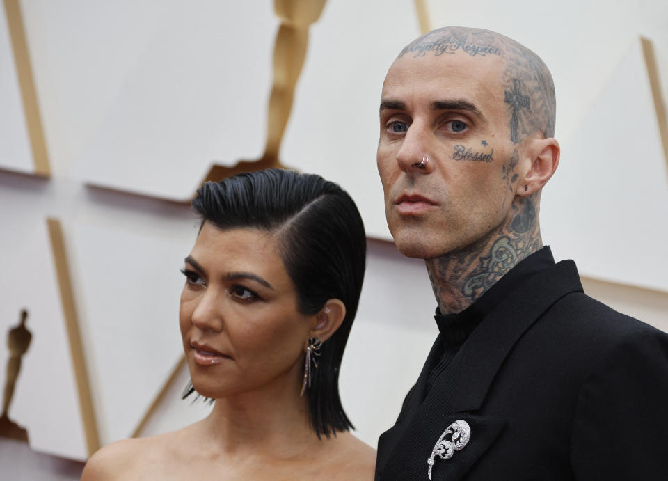 Kourtney Kardashian, hier mit Travis Barker: Nach der Geburt ihres zweiten Sohnes mit Scott Disick im Jahr 2014 wollte sie sich lange auf keinen Namen festlegen. (Bild: reuters).