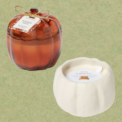 Decorative scented pumpkin candles